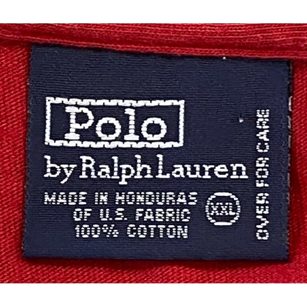 Vintage Polo Ralph Lauren Mens 2XL Red Long Sleeve T-shirt Pony